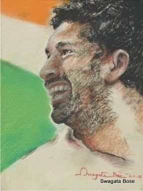 Portrait painting by Swagata Bose